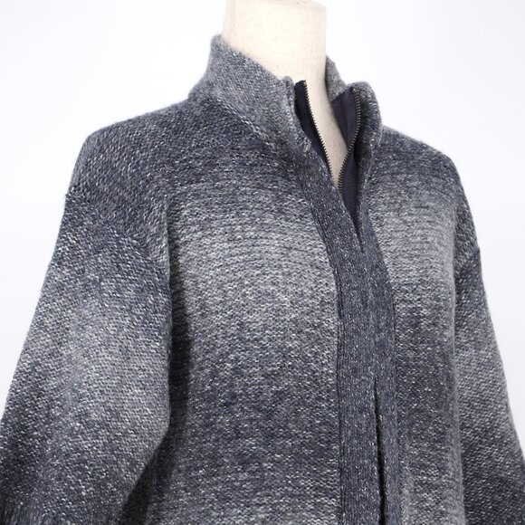 NWT CHICO'S Space-Dyed Ombre Rendezvous Zip-Up Sweater Twilight Blue Size 0/S - Picture 5 of 10